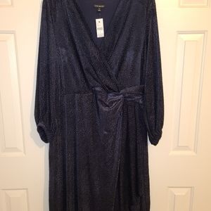 Navy Velvet Dress NWT